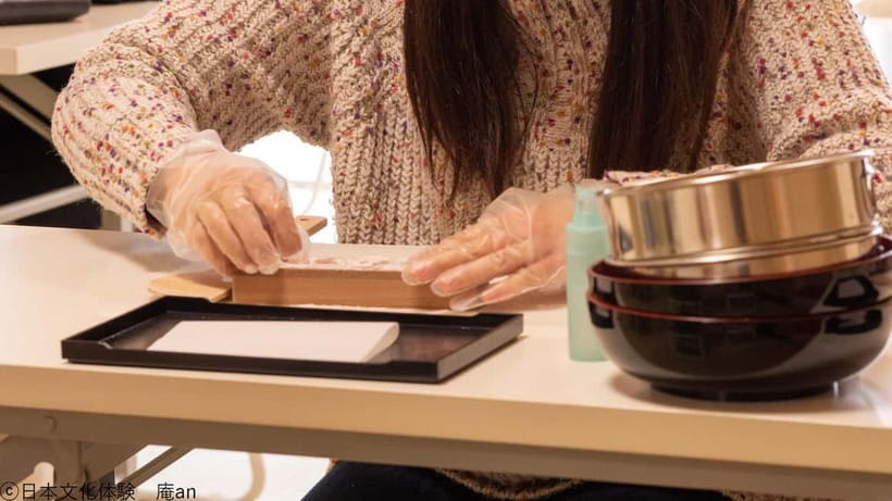 2 Types of Japanese Sweets making and Tea Ceremony - Nerikiri shaping: making two seasonal sweets with bean paste