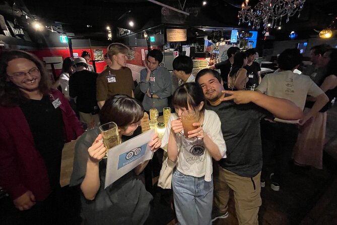 3-Hour Tokyo Pub Crawl Nightlife Welcome Guided Tour in Shibuya - Stop 2: Standing Bar DRUM KAN, quick orders, easy vibes
