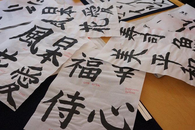 Authentic Japanese calligraphy class in Tokyo! Kanji your name - A private shodo lesson in a Tokyo home, not a studio demo
