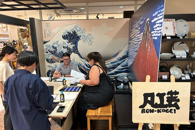 Calligraphy Workshop at Traditional Folk Craft Shop in Hiroshima - Choosing your souvenir: fan (uchiwa) or shikishi