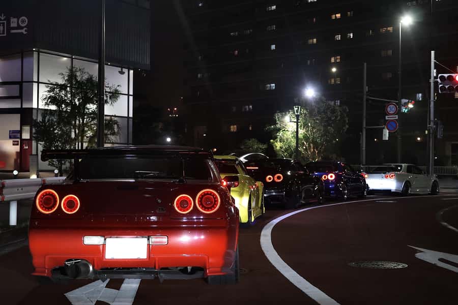 Daikoku & Tokyo Private JDM Tour by 700HP R34 GT-R - The Ride Part: Acceleration, Turbo Sound, and Convoy Energy