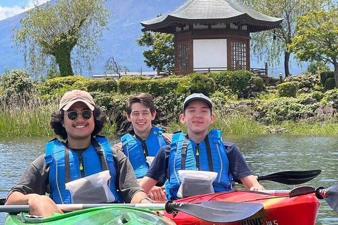 Early Morning Kayaking With Views of Mt Fuji at Lake Kawaguchiko - The view: misty Fuji, birds, and still water