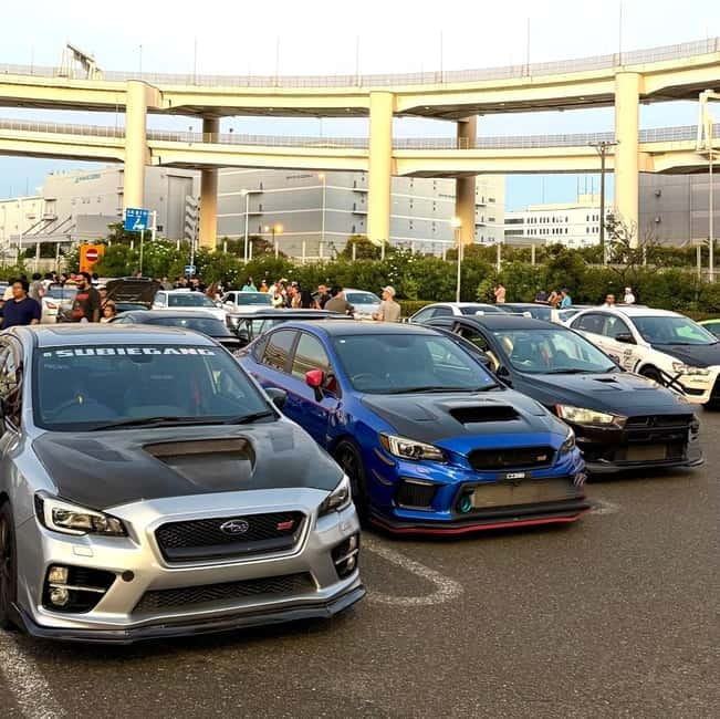 EVO, WRX, Skyline - JDM Night Run to Daikoku Car Meet - Key things I would mark on your Tokyo notebook