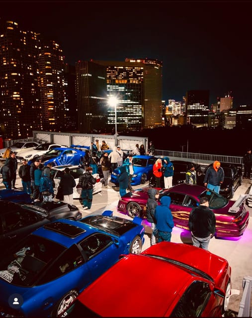 EVO, WRX, Skyline - JDM Night Run to Daikoku Car Meet - Meeting point near Shibuya: the detail that prevents stress