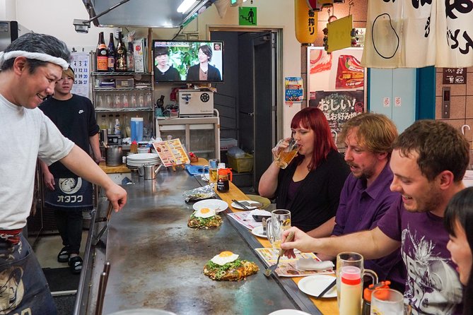 Hiroshima Izakaya Food and Drink Night Tour - Stop 1 at Okonomimura: Hiroshima okonomiyaki as the opener