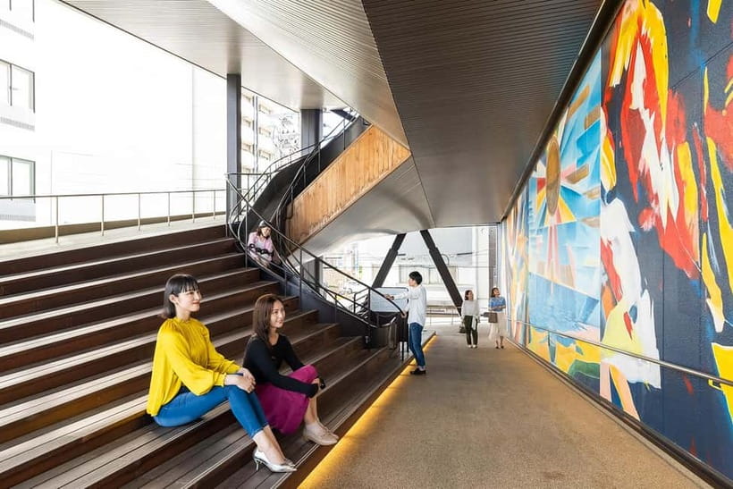 HIROSHIMA ORIZURU TOWER Admission Ticket - Spiral Slope Sampo and 2045 NINE HOPES wall art project