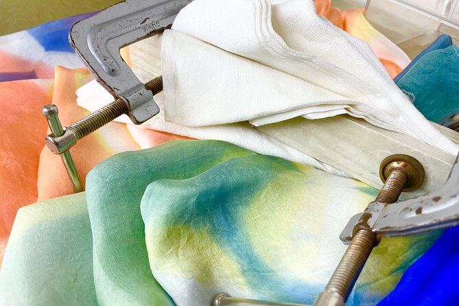 Itajime Shibori Scarf Class - Timing and Logistics: Small Group, 2F Classroom, Easy Transit