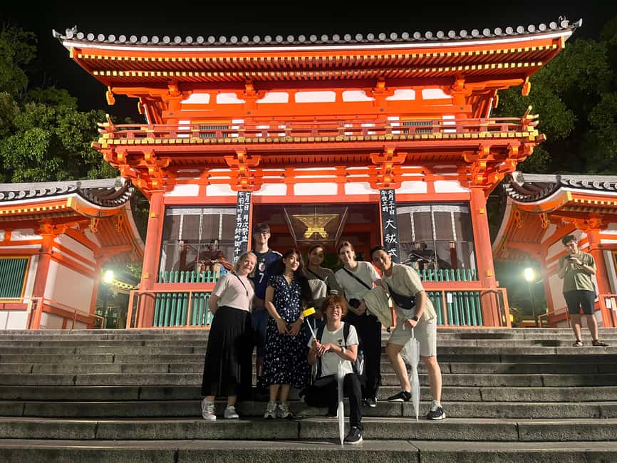 Kyoto: Gion Magical Night Walking Tour with Geisha Trivia - Shrines, Matchmaking Symbolism, and a Buddhist Pagoda at Night