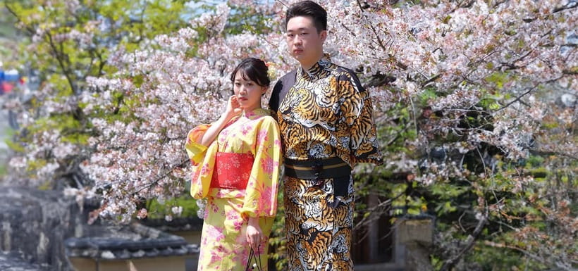 Kyoto Kimono Rental mimosa |Kimono/Yukata Rental Couple Plan - A smart way to plan your day around Kodaiji and Kiyomizu