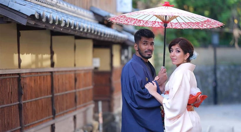 Kyoto Kimono Rental mimosa |Kimono/Yukata Rental Couple Plan - Choosing kimono or yukata: the part that matters most