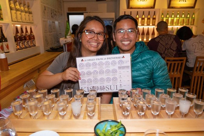 Kyoto Sake Brewery & Tasting Walking Tour - The Main Tasting Stop: 18 Sakes, Plus How to Actually Taste