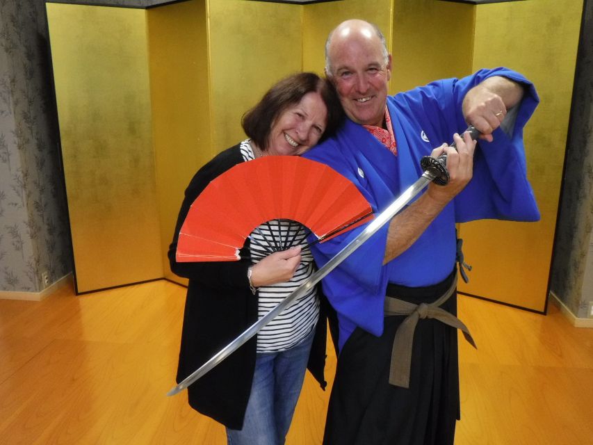 Kyoto: Samurai Sword Class by Experts in Traditional Arts - Costume Dressing and the Tenugui Keepsake Angle