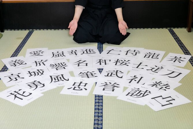 Learning Zen of Japanese Calligraphy in kimono near Osaka Castle - Shodo in Osaka Castle Park, where the setting does half the work