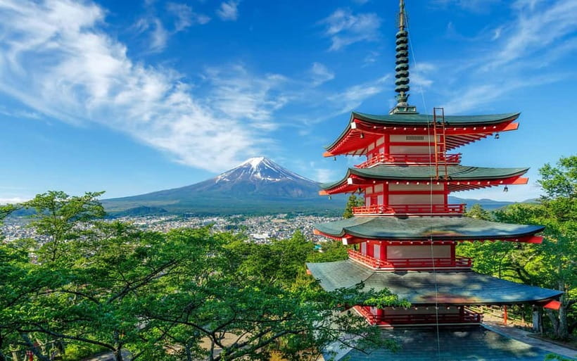 Mt Fuji Top 5 Spots Day Tour: Arakurayama Park,Oshino Hakkai - Oishi Park and Seasonal Swaps: Lavender, Kochia, Maple, or Cherry Blossoms