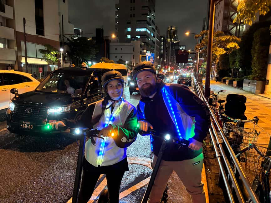 Night E-Scooter Ride to Tokyo Tower - No License Needed - Tokyo Tower guided time, Main Deck views, and the elevator moment