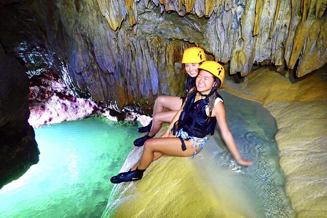 Okinawa Miyakojima 1 day Sea Turtle Snorkeling & Pumpkin Cave & Sea Kayak - Inside Ryugu-jo (Pumpkin Limestone Cave): climbing, descending, and one end-of-cave jump spot