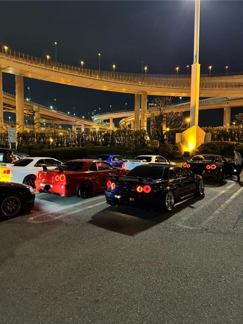 【R34】Tokyo：Private Daikoku tour in Modified R34 - Timing: Night Runs, Sunday Morning Options, and Umihotaru Weekends