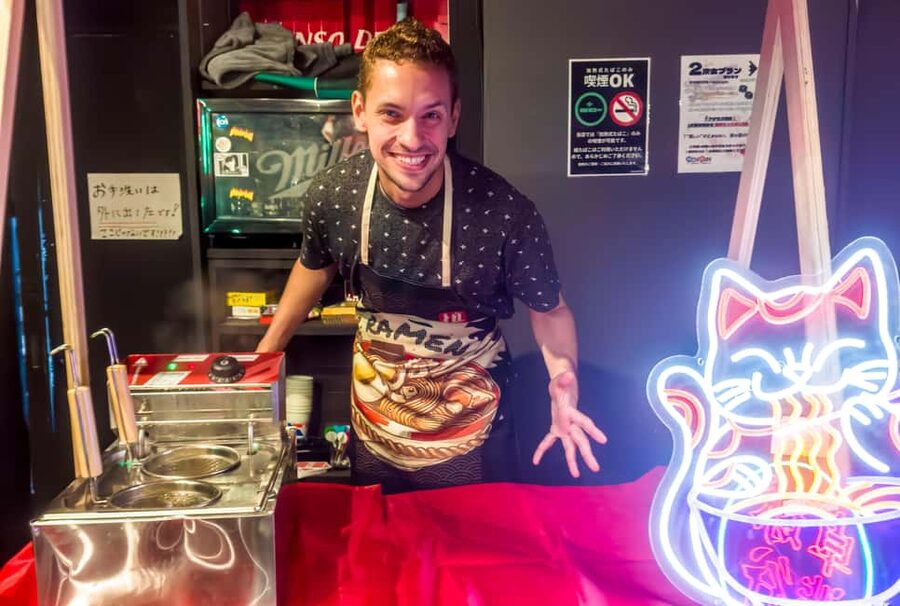 Shibuya: Ramen Dojo Tokyo | Make All 3 (Tonkotsu/Shoyu/Miso) - What You Actually Leave With: Apron, Ingredients, and a Recipe