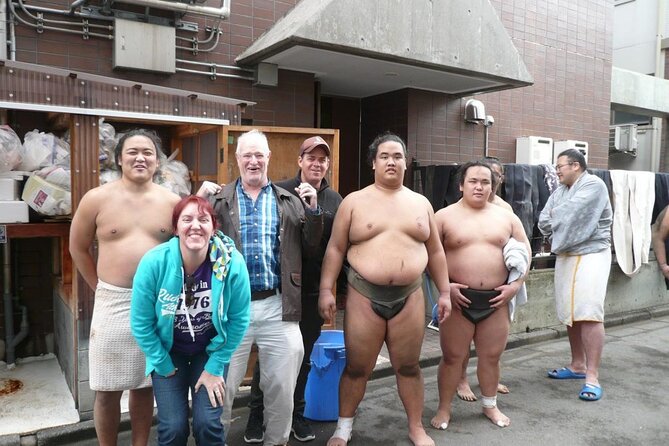 Sumo Morning Training Watch in Tokyo,Hotel-pickup w/English guide - The 7:30 am hotel pickup that sets the day up right