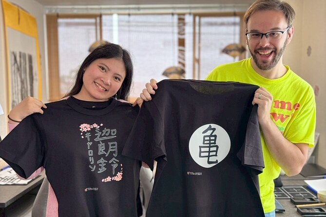 Tokyo Asakusa:Calligraphy & Make T-shirt Activity - Asakusa Calligraphy That Produces a Real Souvenir
