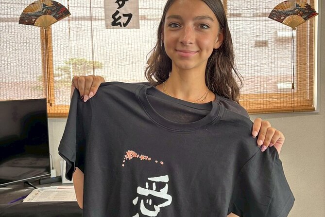 Tokyo Asakusa:Calligraphy & Make T-shirt Activity - Writing a Postcard Memory Message