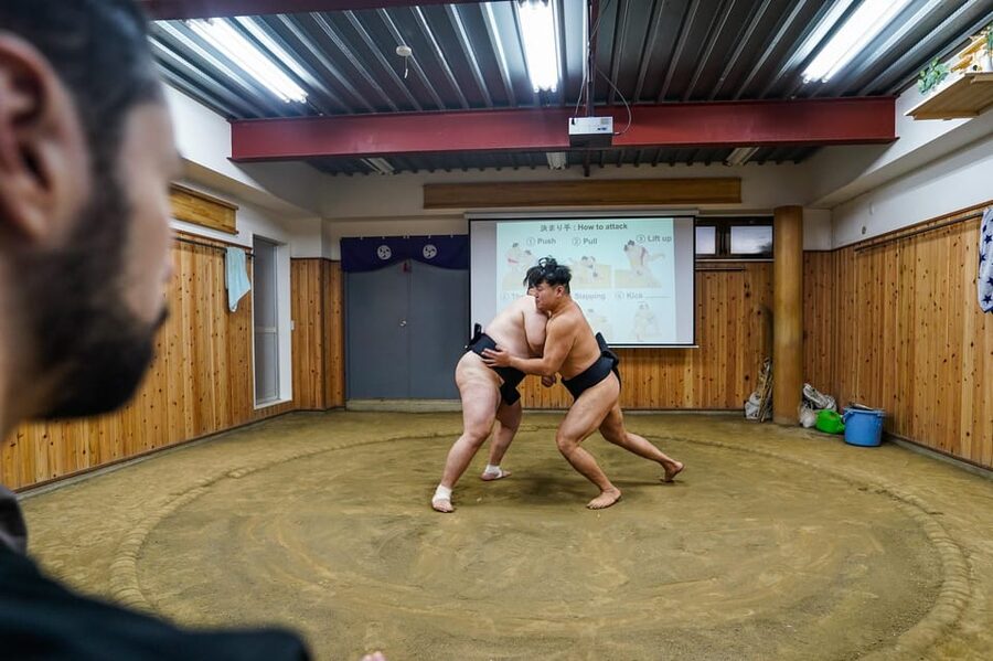Tokyo: Authentic Sumo Wrestling Experience with Lunch - Trying techniques, learning rules, then stepping in for optional match time