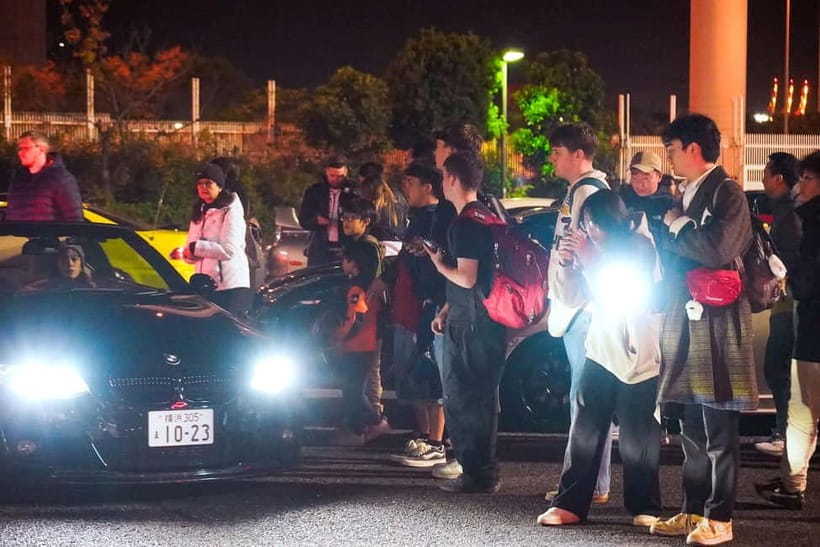 Tokyo: Legendary JDM CAR Daikoku Underground Meetup - The Rainbow Bridge Moment, Small Stop, Big Payoff