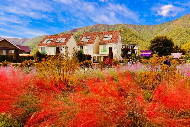Tokyo: Mt.Fuji & Lake Kawaguchiko 1-Day Bus Tour w/Optional Lunch - Saiko Iyashi no Sato Nenba, thatched roofs by Lake Saiko