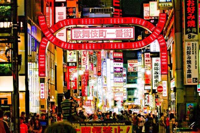 Tokyo Night Foodie Tour in Shinjuku - Seasonal Sushi, Wagyu Beef - Godzilla Road and the head photo stop
