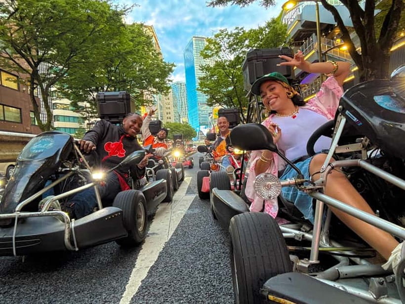 Tokyo: Shibuya and Shinjuku Streets Guided Go-Karting Tour - Safety and group flow: what to expect once you’re on the road