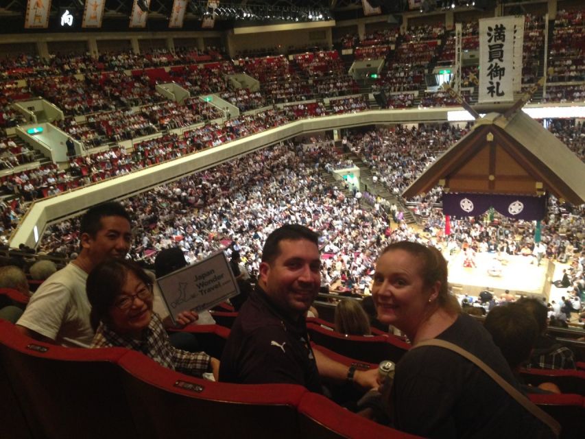 Tokyo: Sumo Tournament Tour with Chair Seat Tickets - The sumo supporter kit option: cheering that makes the match louder