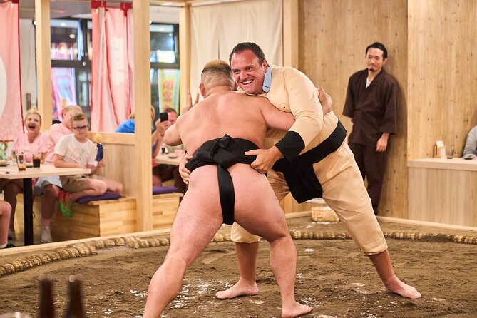 TokyoSumoShow, ChickenHotPot, and Mochi-Pounding by Pro Wrestlers - Mochi-Pounding Challenge: Traditional Craft Meets Big Laughs
