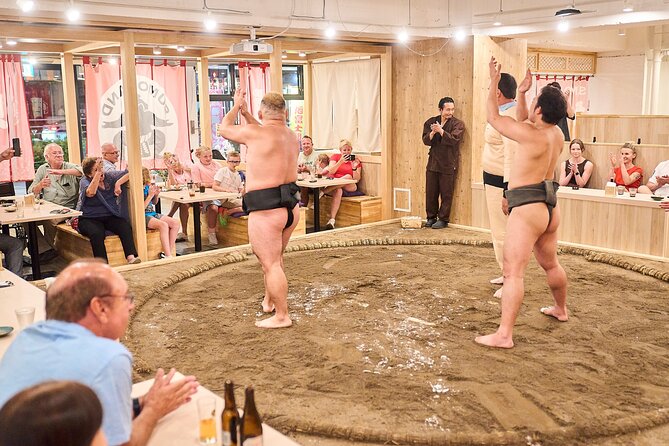 TokyoSumoShow, ChickenHotPot, and Mochi-Pounding by Pro Wrestlers - Photo Time With the Wrestlers and the Included Souvenir