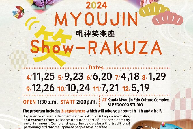 Traditional Japanese Comedy, Juggling & Magic Live Show in Tokyo - What you learn and try, from rakugo expressions to magic tricks